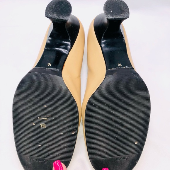 Rare Peter Fox tan vintage leather pumps with bow- Size 10 - Picture 8 of 8